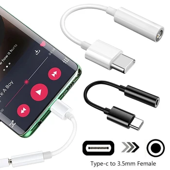Адаптеры Аудиокабеля Type C-3,5 мм Aux Для Huawei Xiaomi OPPO Universal Type-C 3,5 мм Разъем Для наушников Connetor Adapter Line