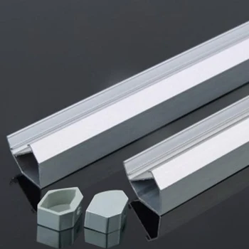 1-20 шт. светодиодный профиль алюминиевый 45-градусный угловой светодиодный профиль алюминиевый профиль для канала светодиодной ленты