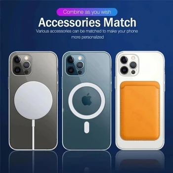 Для Magsafe Магнитный кожаный слот, держатель для карт, кошелек, чехол для телефона для iPhone 14 Pro Max 12 11 Mini 13 ProMax, сумка для кредитных ID-карт