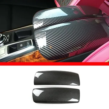 Защитная Крышка Коробки Подлокотника Из Углеродного Волокна Для BMW X5 X6 E70 E71 2008-2013