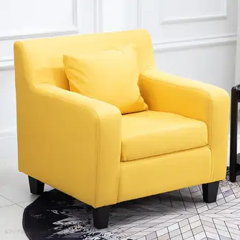 Кресло Европейский Кожаный диван Эргономичный Минималистичный Односпальный Диван для взрослых Relax Удобная Кожаная мебель для дома