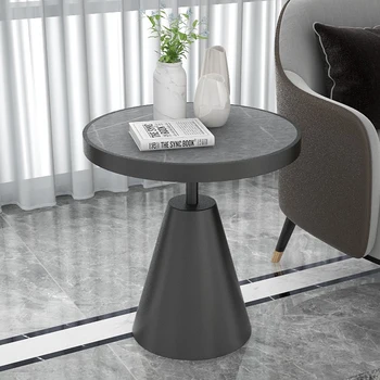 Журнальный столик с мраморным центром, круглый Роскошный металлический столик для гостиной, стол для завтрака Mesas De Jantar Furniture GPF40XP